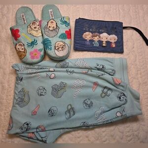 Golden Girls Sweatpants + Wristlet +Slipper Bundle